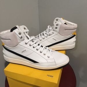 Fendi Men's Hightop Leather Sneaker. Brand New.